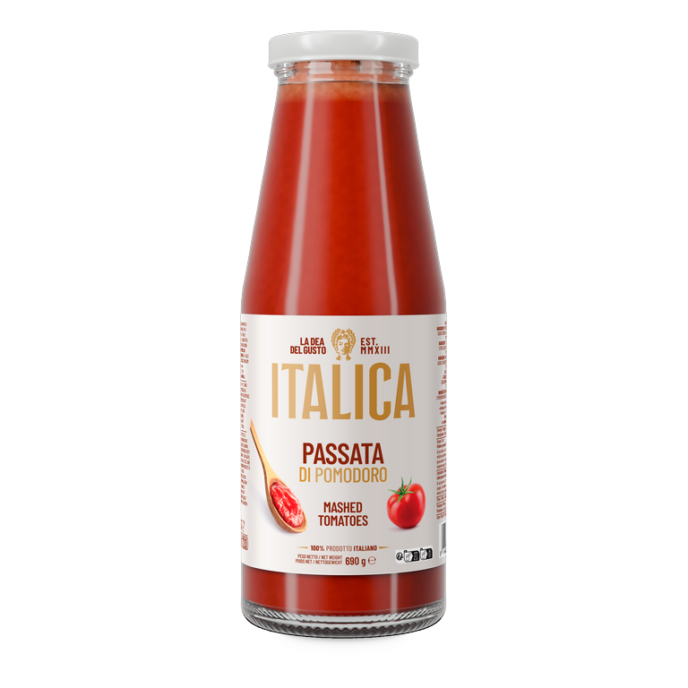 Tomato passata in glass bottle 690 g Italica Passata di pomodoro in bottiglia
